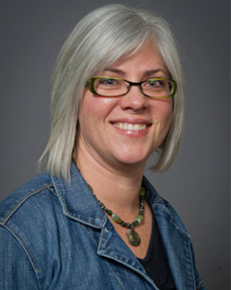 A woman in a denim jacket