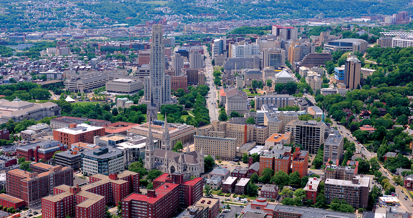 aerial of campus