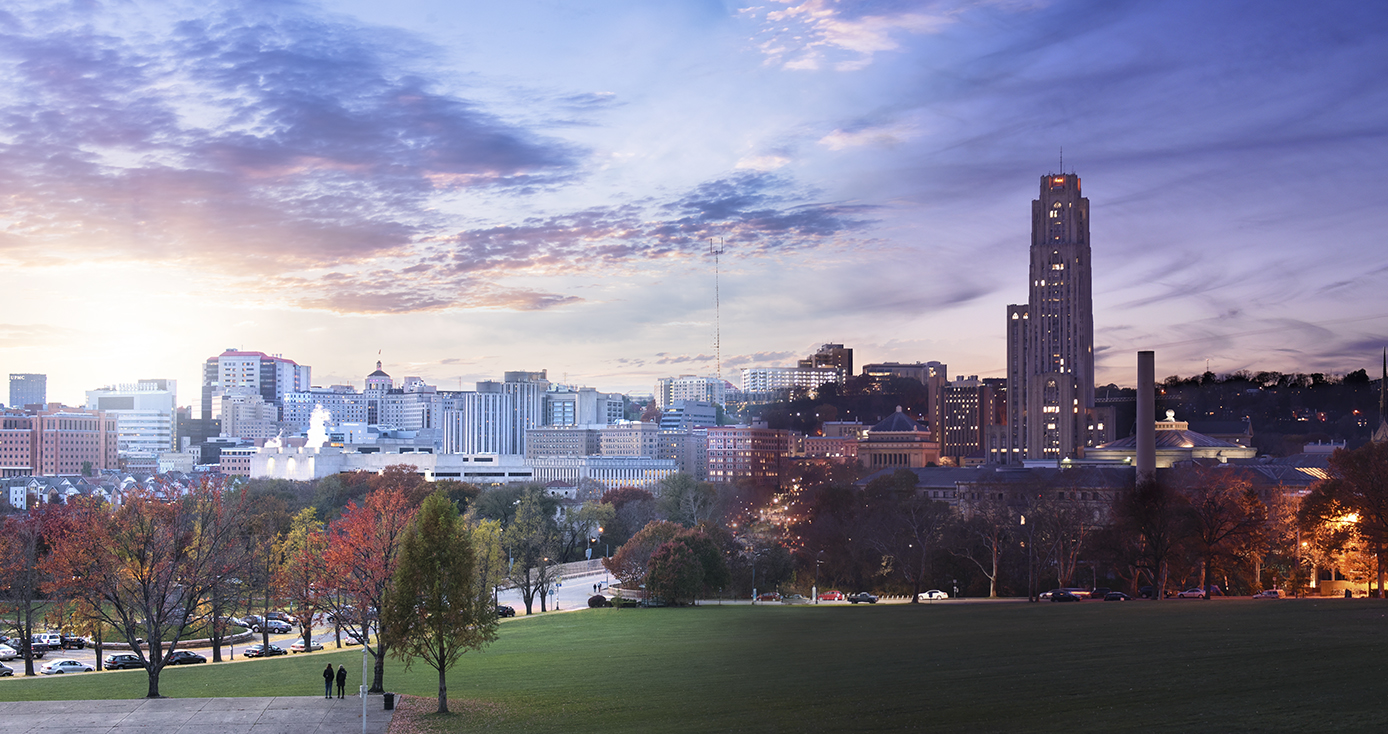 Cathedral in a skyline as day fades to night