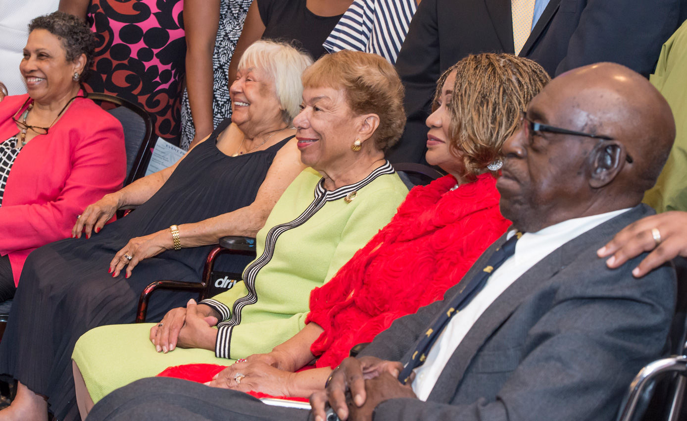 the awardees smiling in a row