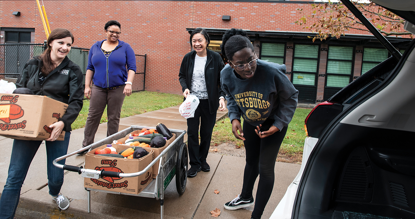 From left to right, Jen Mihalo, Erica Hampton, Thuy Bui, and Ayo Ifidon.