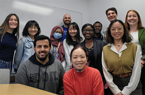 A group photo of student researchers